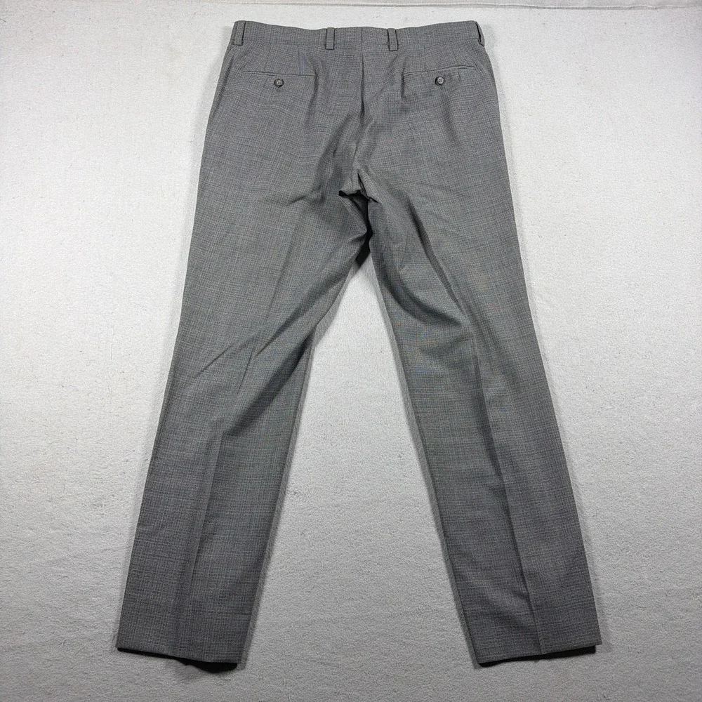 Ted Baker Dress Pants Mens 34x32 Gray Wool Check Slim Fit Jarrett Pant Canada